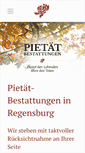 Mobile Screenshot of bestattungen-pietaet.de